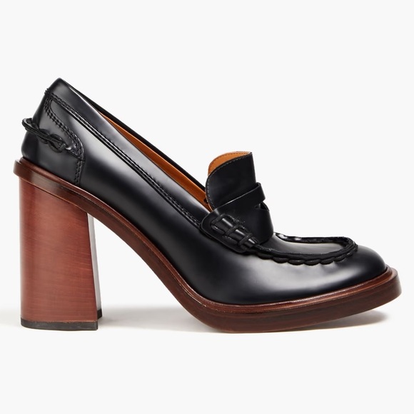 Tod’s heeled pumps loafers leather chunky platform NWB - Picture 3 of 10